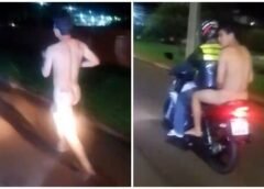 ASSALTANTE É AGREDIDO POR MOTOTAXISTAS E OBRIGADO A CORRER NU EM MANACAPURU